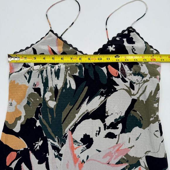 Club Monaco Kittrick Silk Slip Dress Women’s 2 Floral Print Midi Asymmetrical - Picture 9 of 14